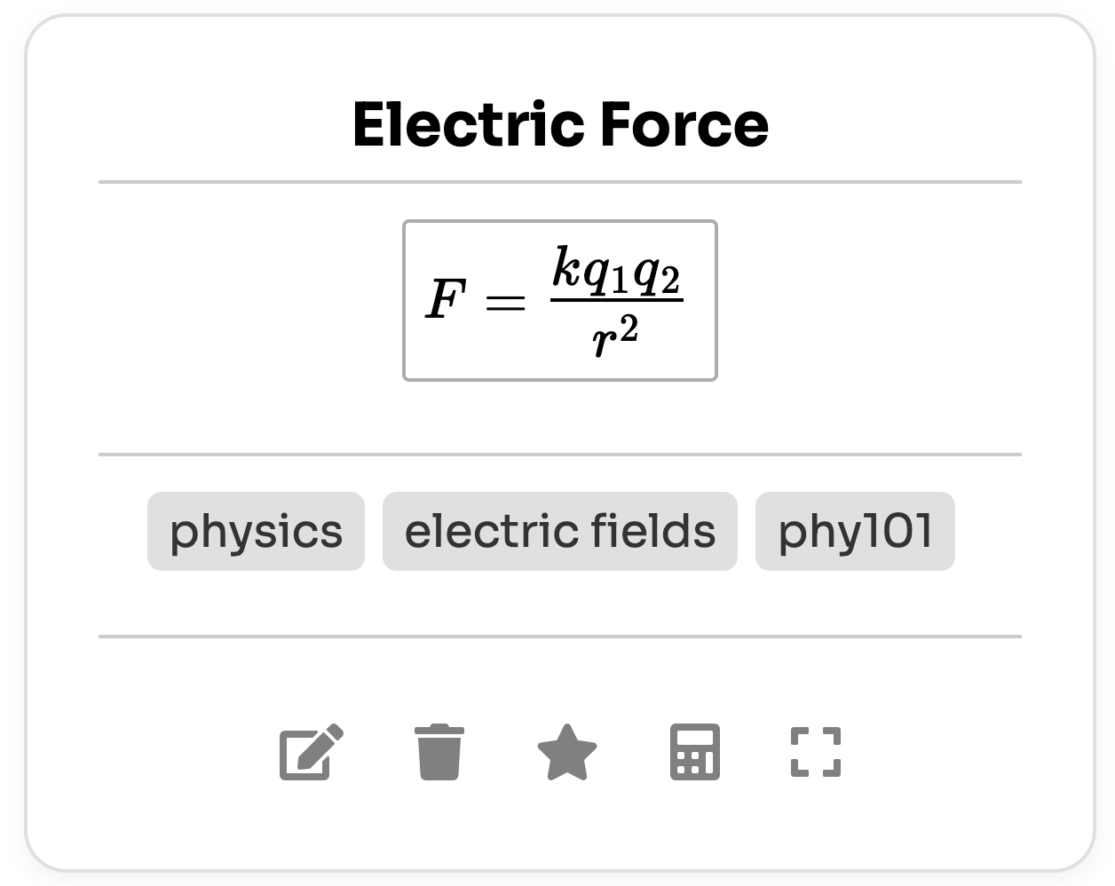 Equation Card 1